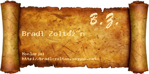 Bradl Zoltán névjegykártya